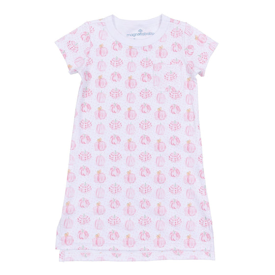 Precious Pumpkins Short Sleeve Nightdress - Pink - Magnolia BabyNightdress