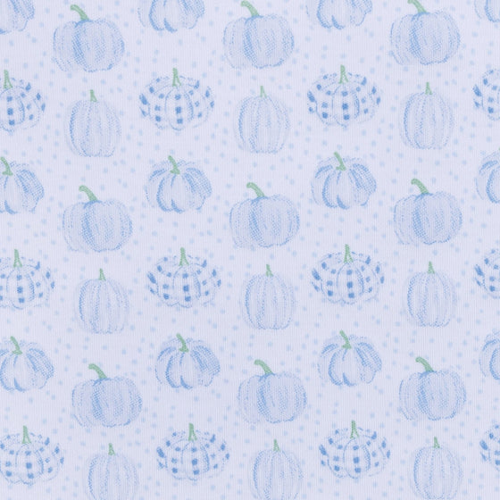 Precious Pumpkins Zip Pajamas - Light Blue - Magnolia BabyZipper Pajamas