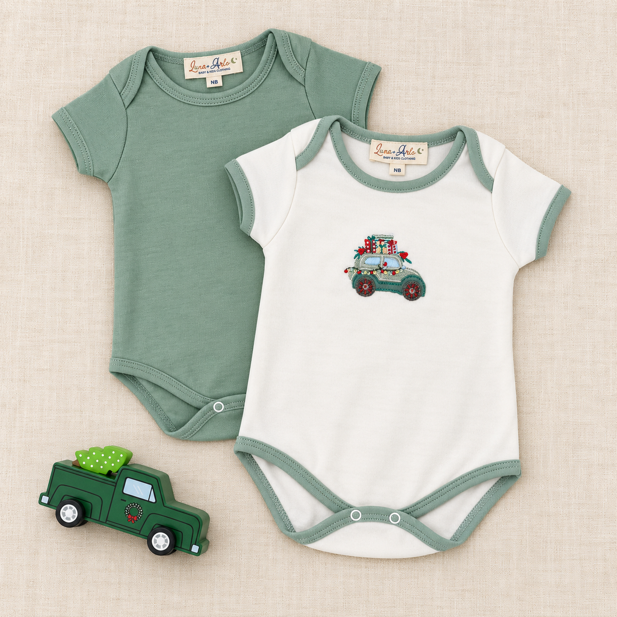 Baby Boy Christmas Bodysuit Set - Presents Galore