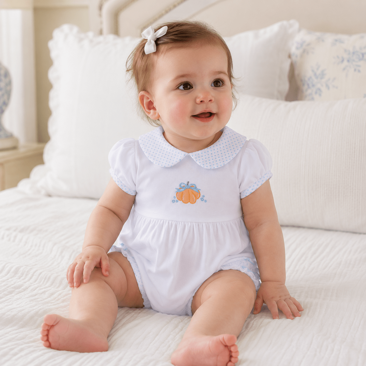 Magnolia Baby_Prettiest in the Patch Hand-Embroidered Collared Short Sleeve Bubble_1