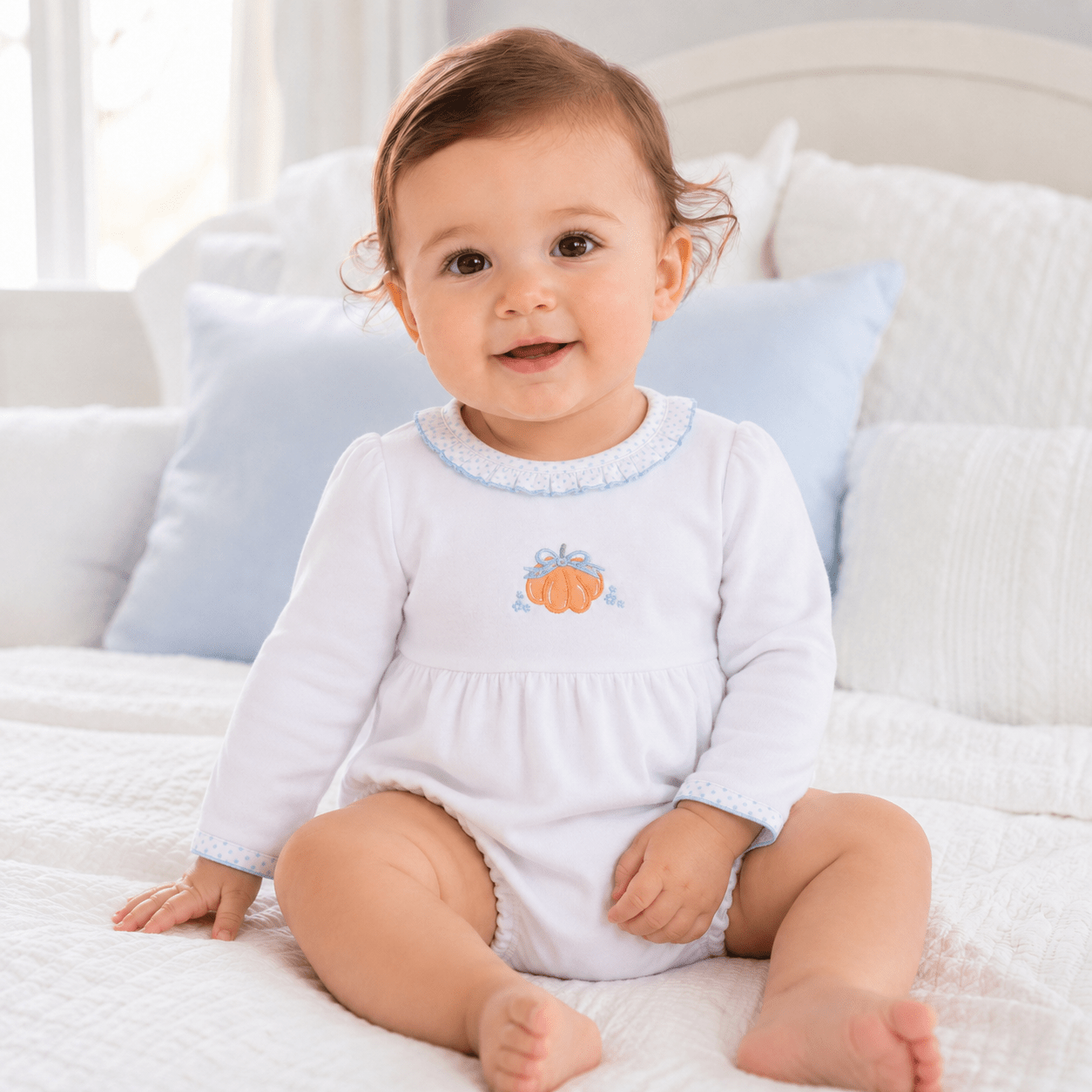 Magnolia Baby_Prettiest in the Patch Hand-Embroidered Long Sleeve Bubble_1