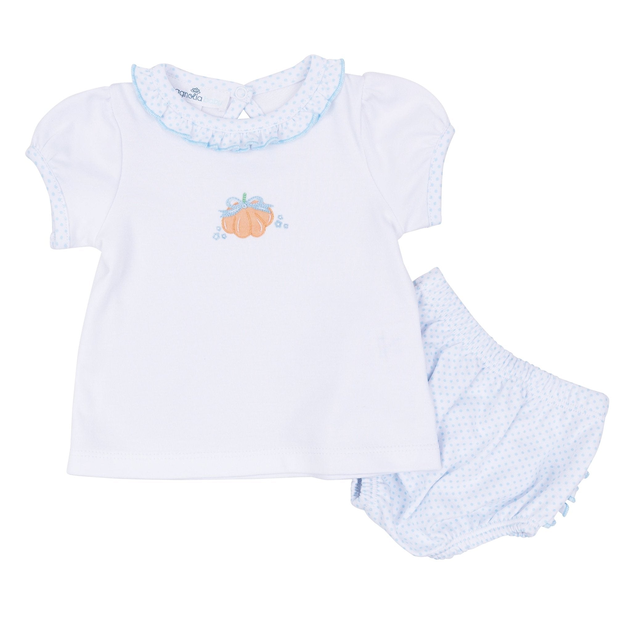 Magnolia Baby_Prettiest in the Patch Hand-Embroidered Ruffle Diaper Cover Set_2