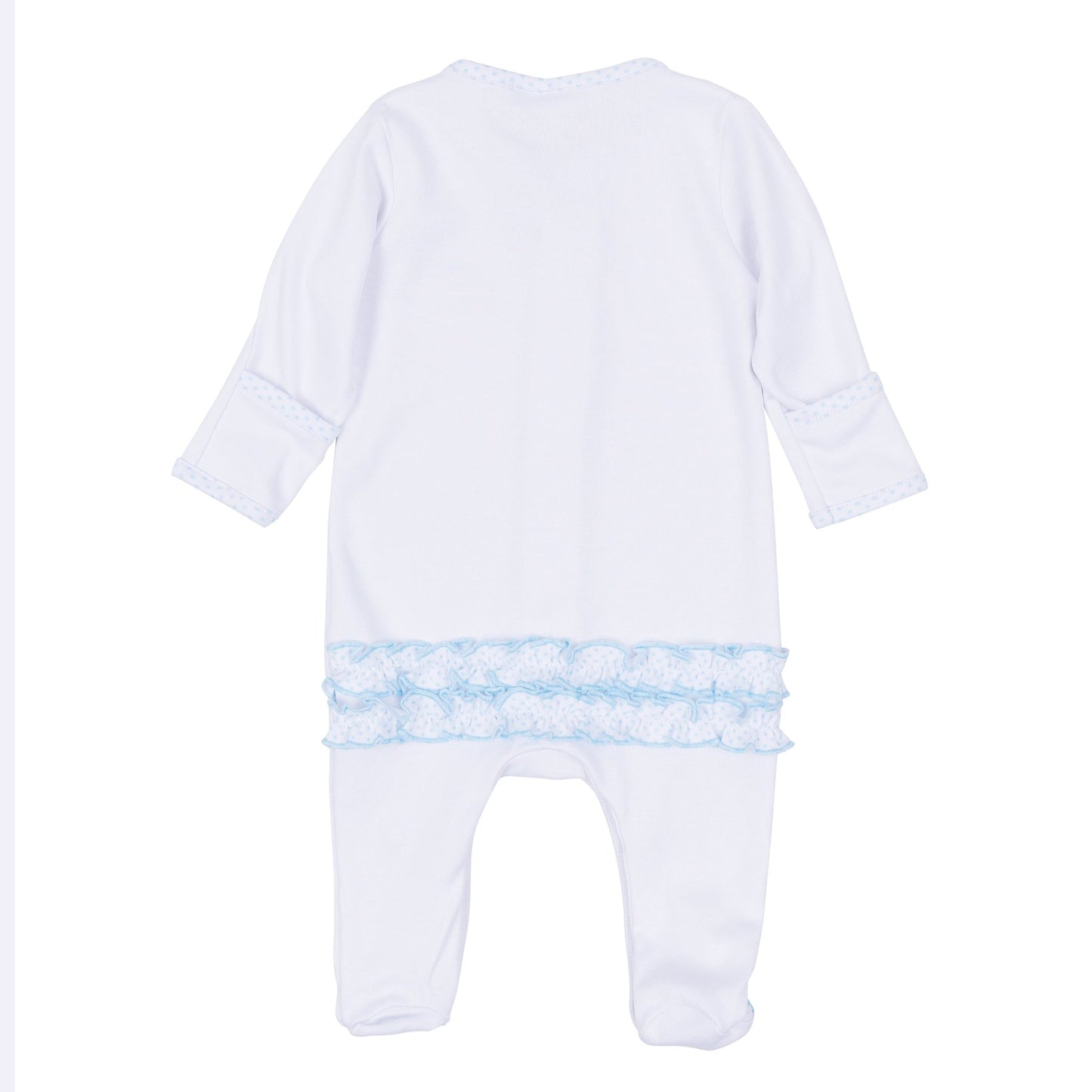 Magnolia Baby_Prettiest in the Patch Hand-Embroidered Ruffle Footie_4