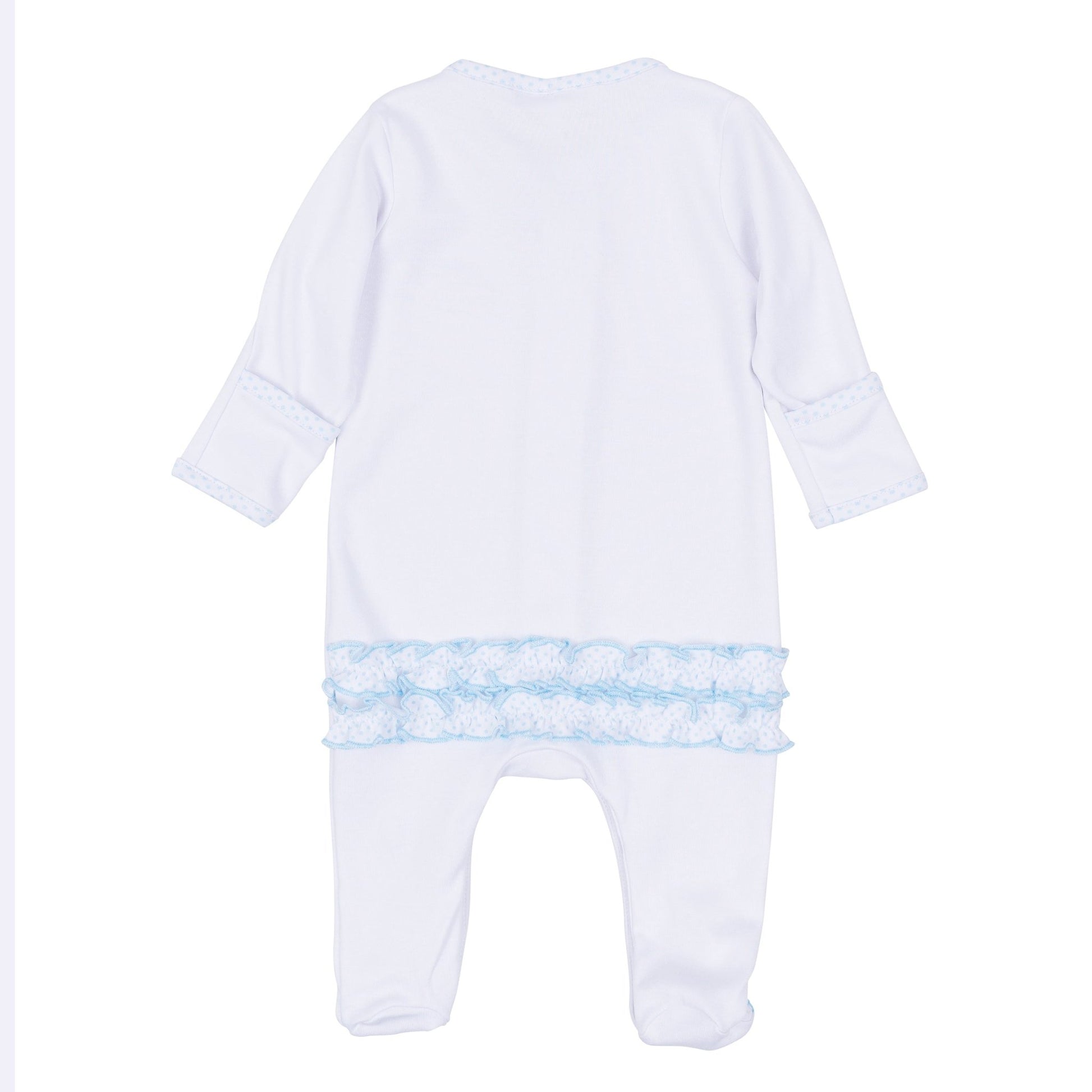 Magnolia Baby_Prettiest in the Patch Hand-Embroidered Ruffle Footie_4