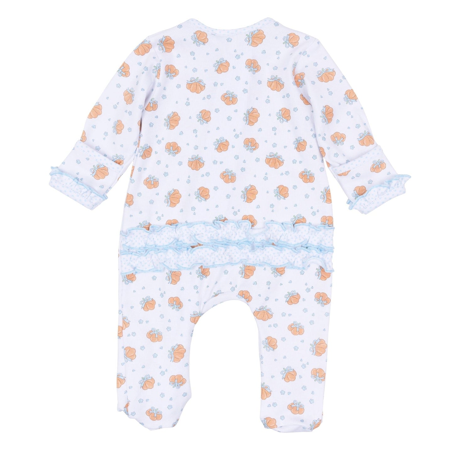 Magnolia Baby_Prettiest in the Patch Print Ruffle Zip Footie_4