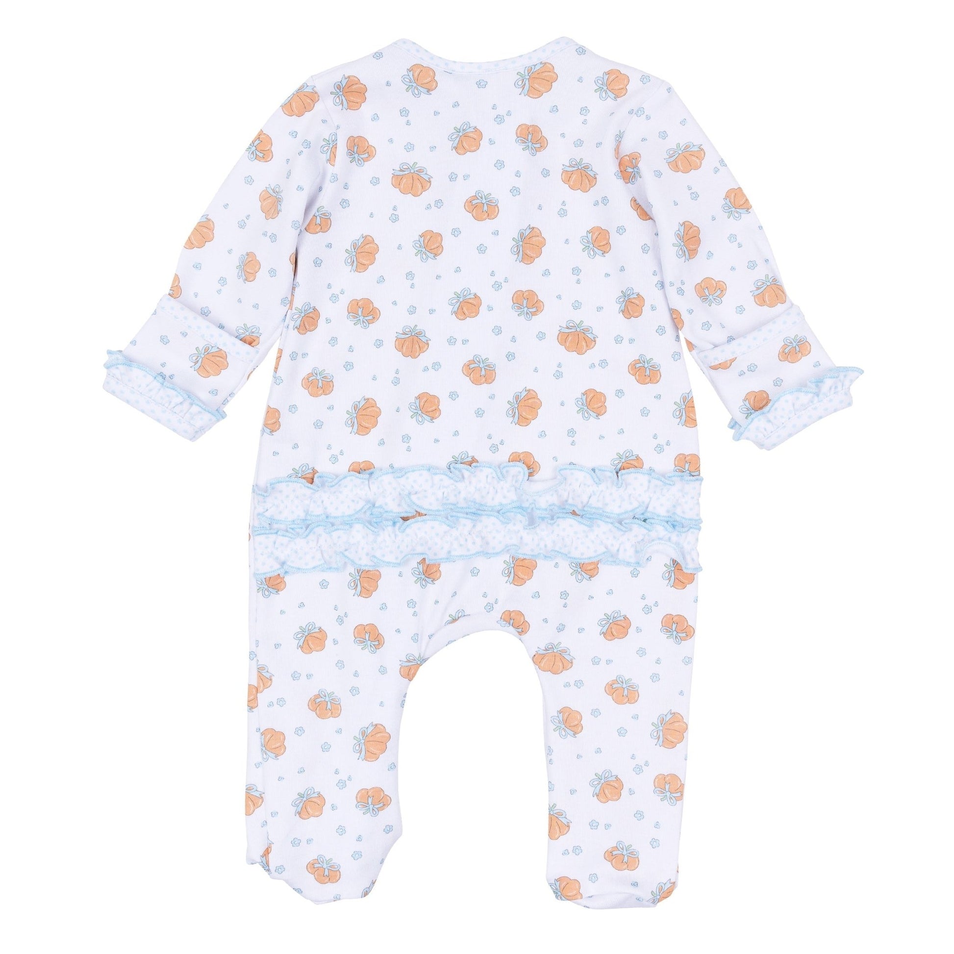 Magnolia Baby_Prettiest in the Patch Print Ruffle Zip Footie_4