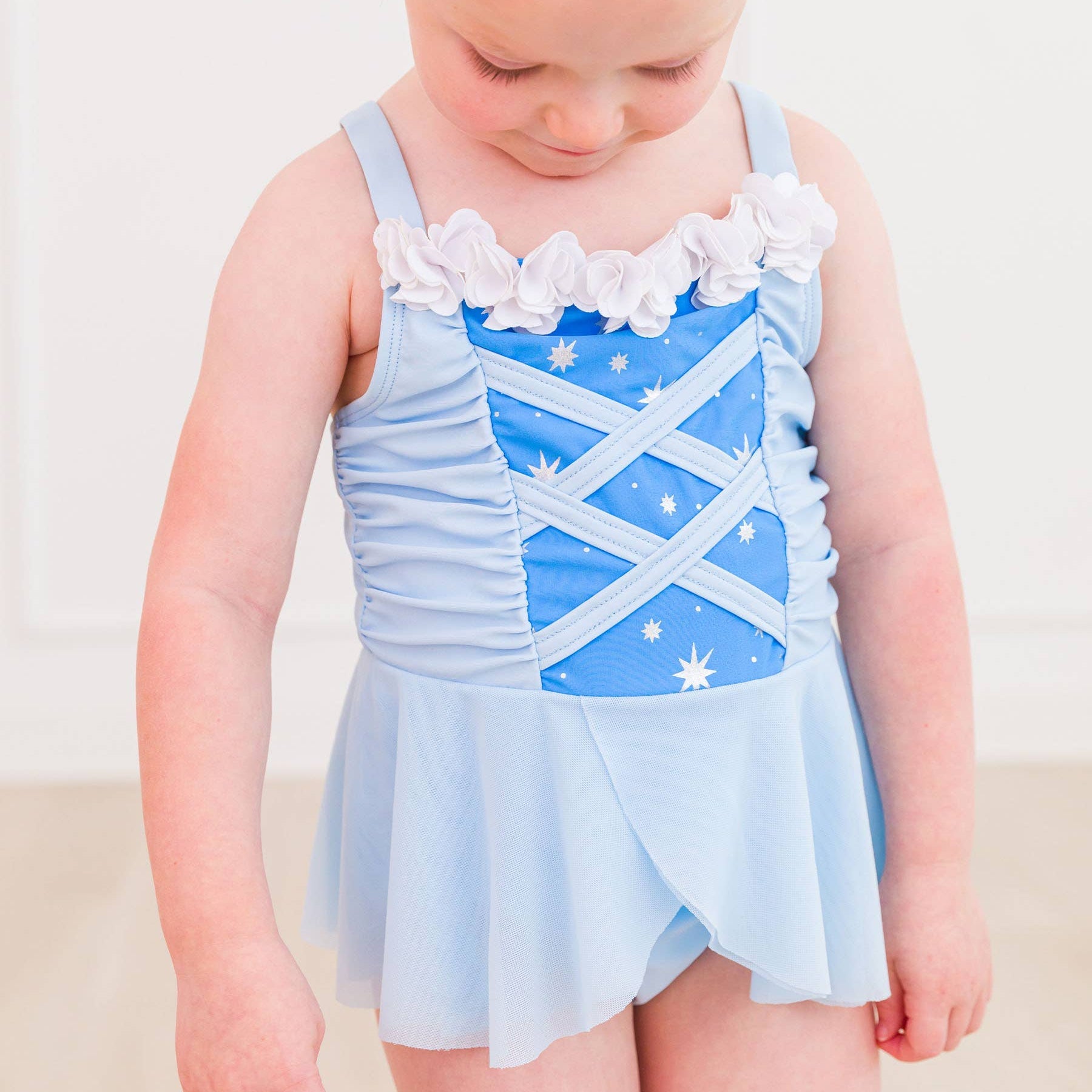 Princess One Piece Swimsuit - UPF50 - Blue - Magnolia BabySwimsuit