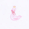 Princess Swan Pink Embroidered Cross Ruffle Footie - Magnolia BabyFootie