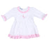 Princess Swan Pink Embroidered Long Sleeve Toddler Dress - Magnolia BabyDress