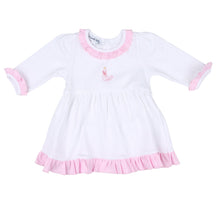  Princess Swan Pink Embroidered Long Sleeve Toddler Dress - Magnolia BabyDress