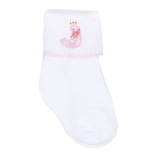  Princess Swan Pink Embroidered Socks - Magnolia BabySocks