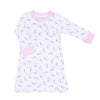 Princess Swan Pink Girl's Long Sleeve Nightdress - Magnolia BabyNightdress
