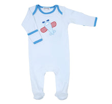  Propeller Pals Applique Lap Footie - Magnolia BabyFootie