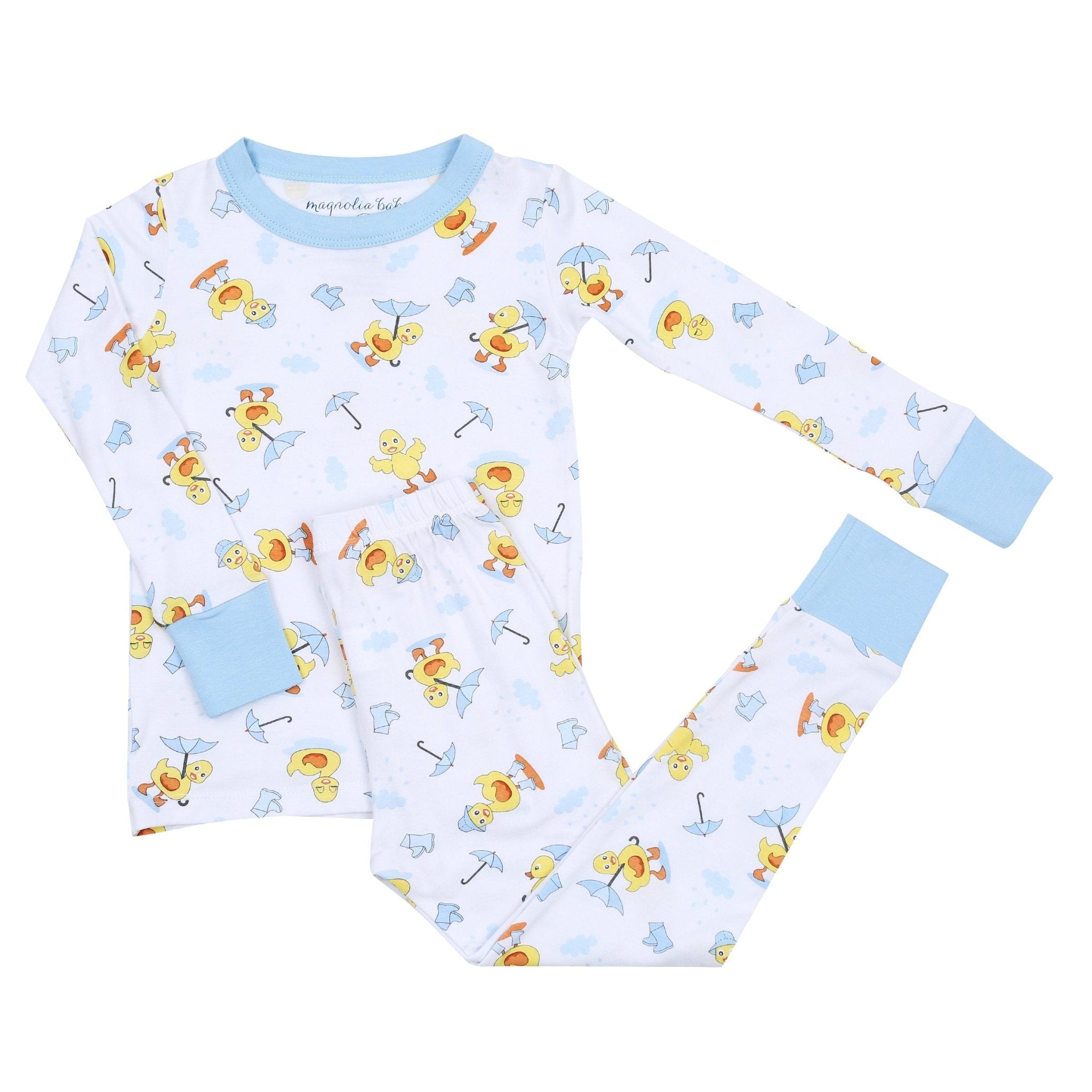Puddleducks Blue Infant/Toddler Long Pajamas - Magnolia BabyLong Pajamas