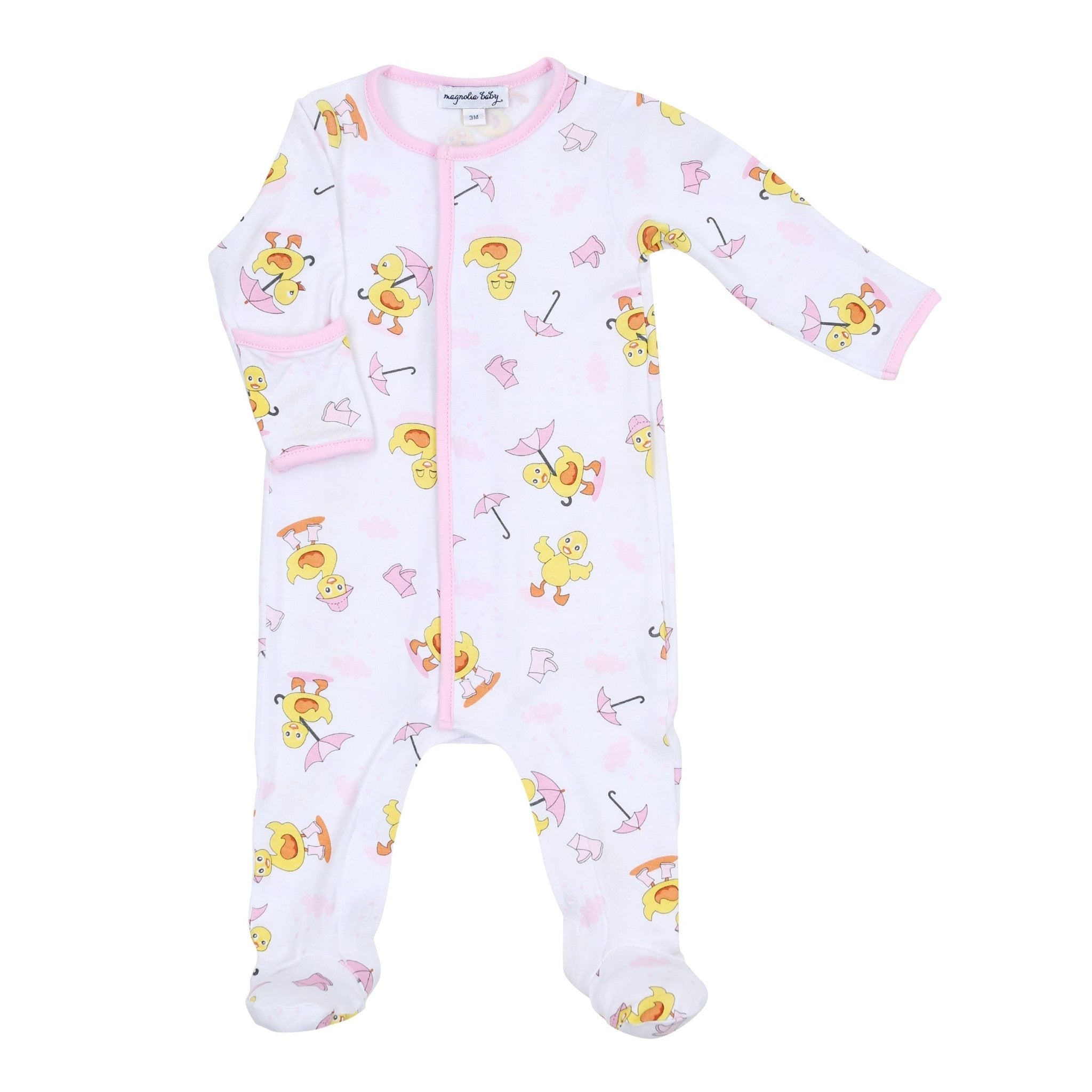 Puddleducks Pink Footie - Magnolia BabyFootie