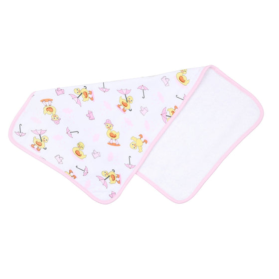 Puddleducks Pink Print Burp Cloth - Magnolia BabyBurp Cloth