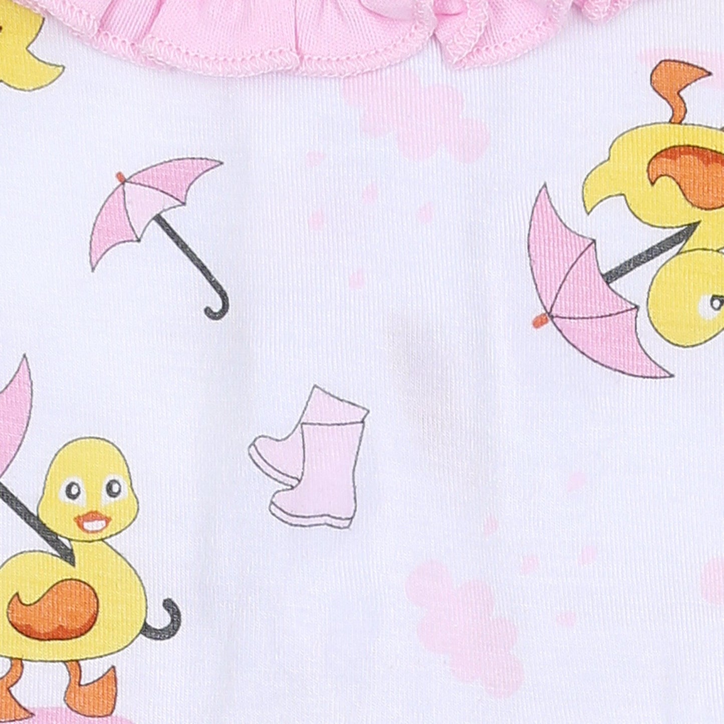 Puddleducks Pink Zip Footie - Magnolia BabyFootie