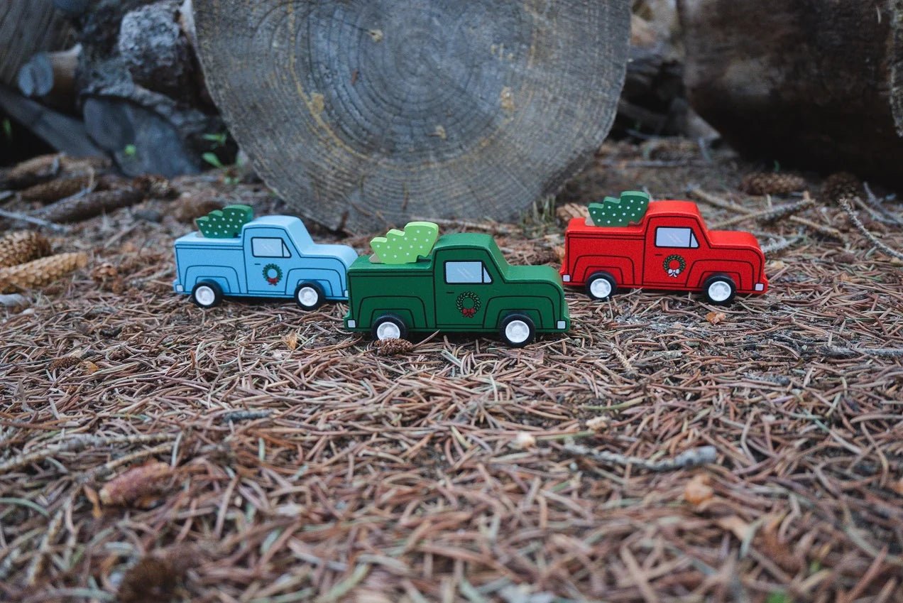Pull Back Christmas Truck - Magnolia BabyWooden Toy