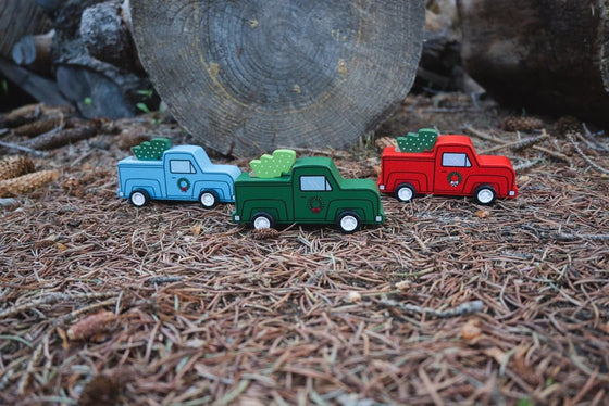 Pull Back Christmas Truck - Magnolia BabyWooden Toy