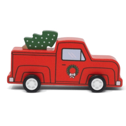 Pull Back Christmas Truck - Magnolia BabyWooden Toy