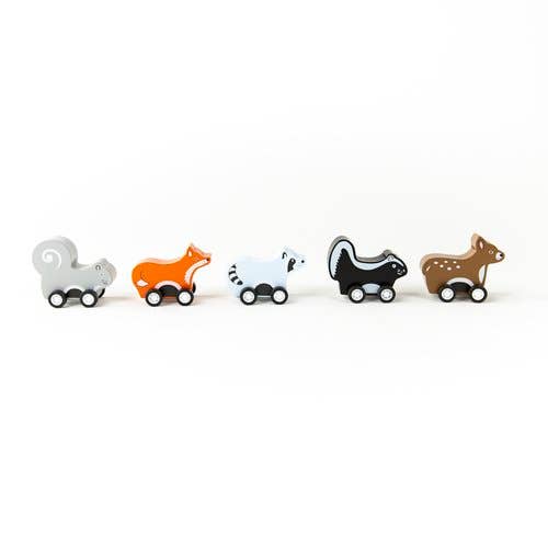 Pull Back Woodland Animals - Magnolia BabyWooden Toy