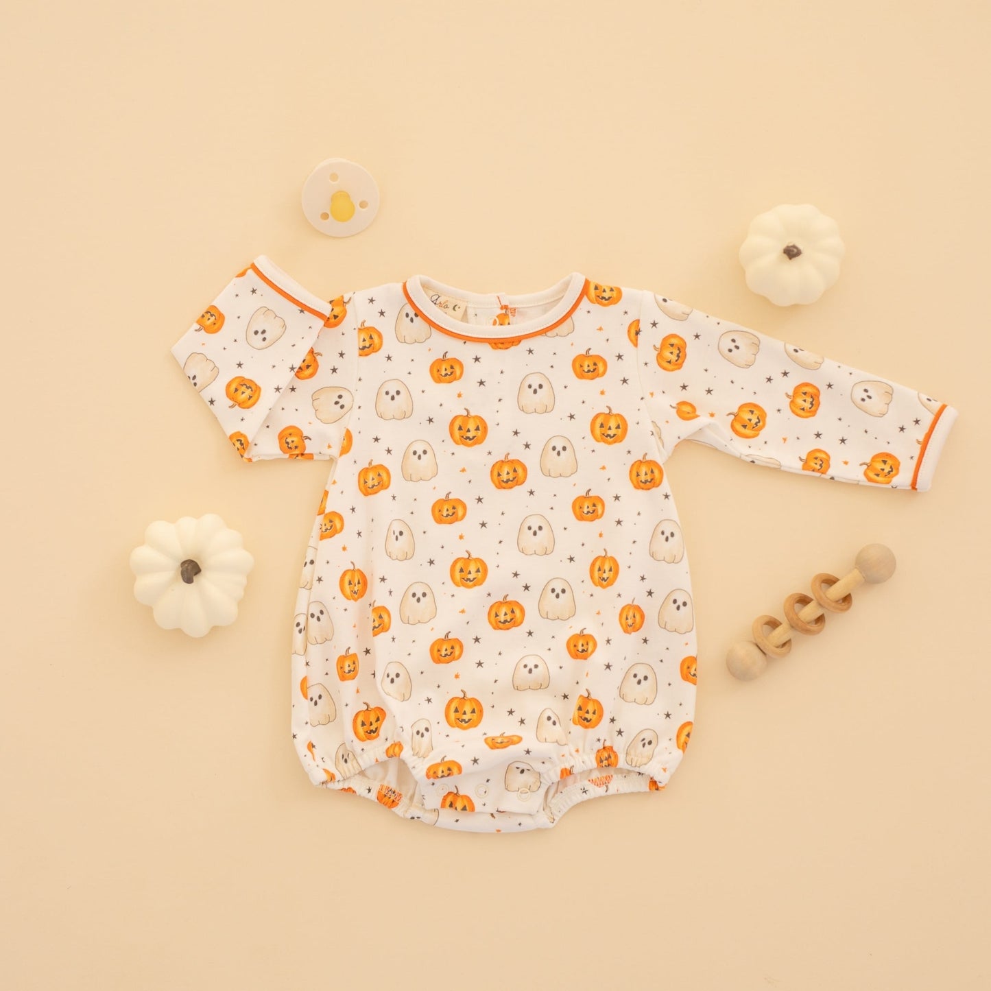 Luna and Arlo_Pumpkin and Boo Boy Long Sleeve Bubble_3