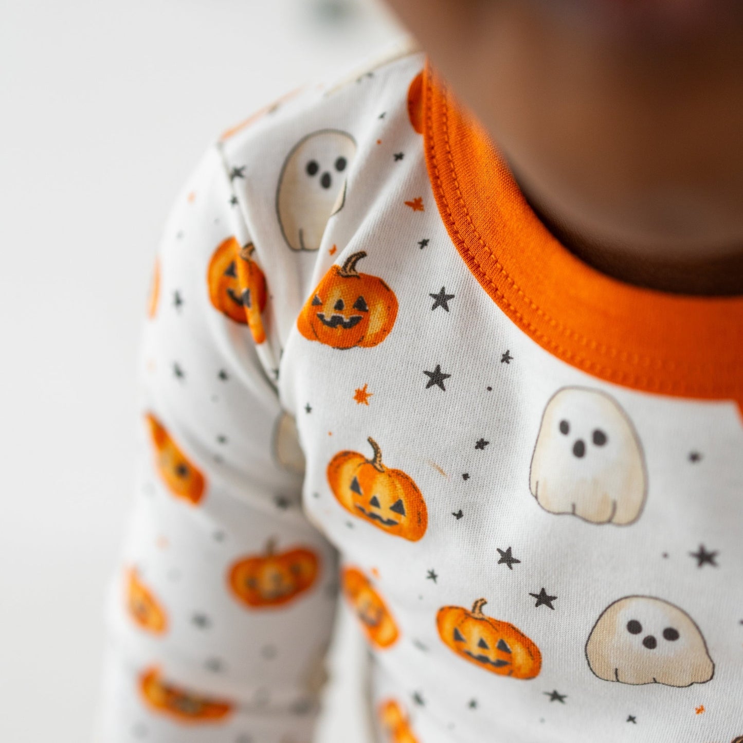 Luna and Arlo_Pumpkin and Boo Long Pajamas_4