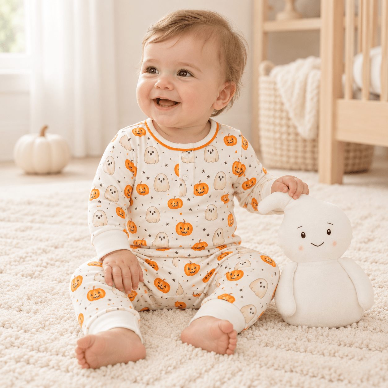 Luna and Arlo_Pumpkin and Boo Pant Set_1