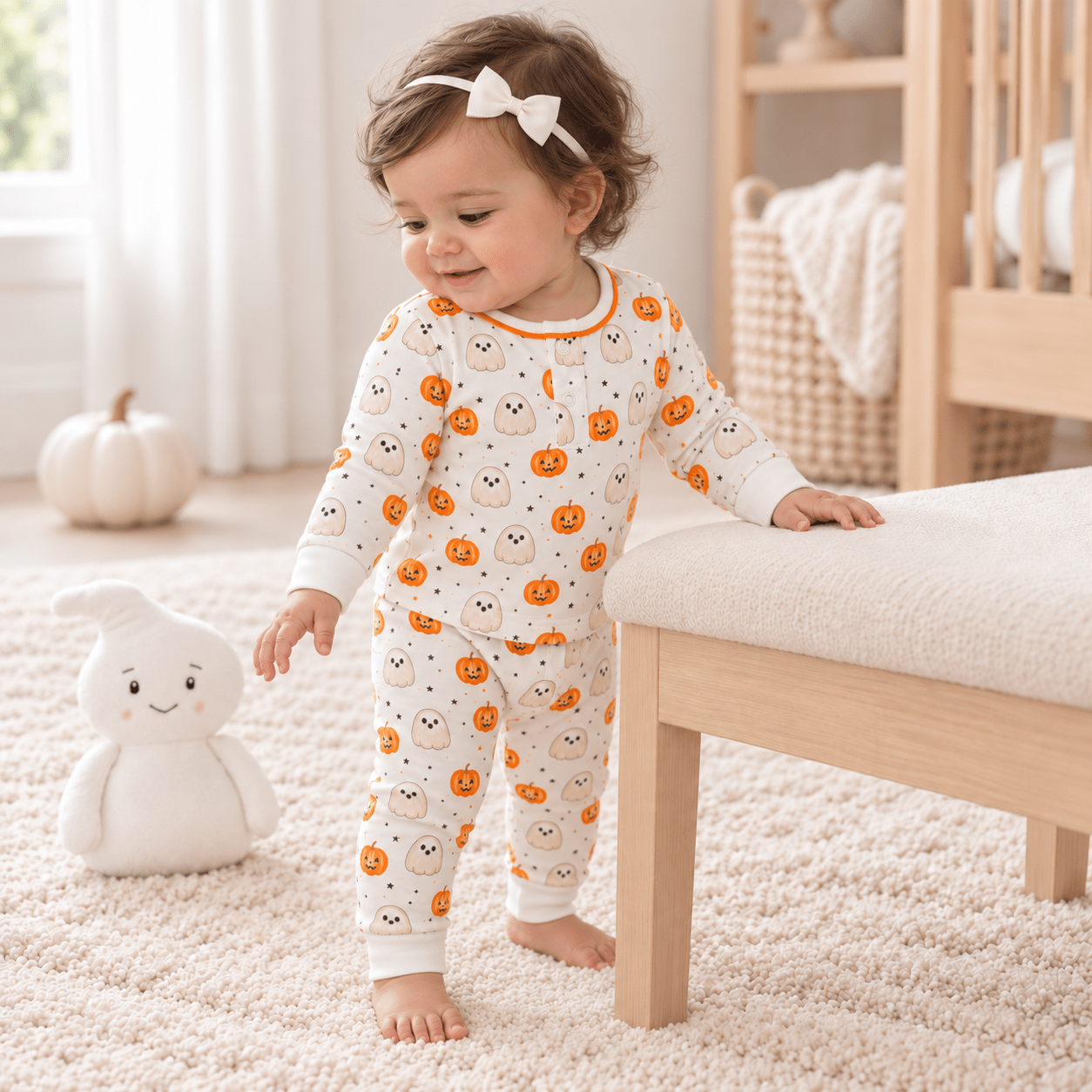 Luna and Arlo_Pumpkin and Boo Pant Set_2
