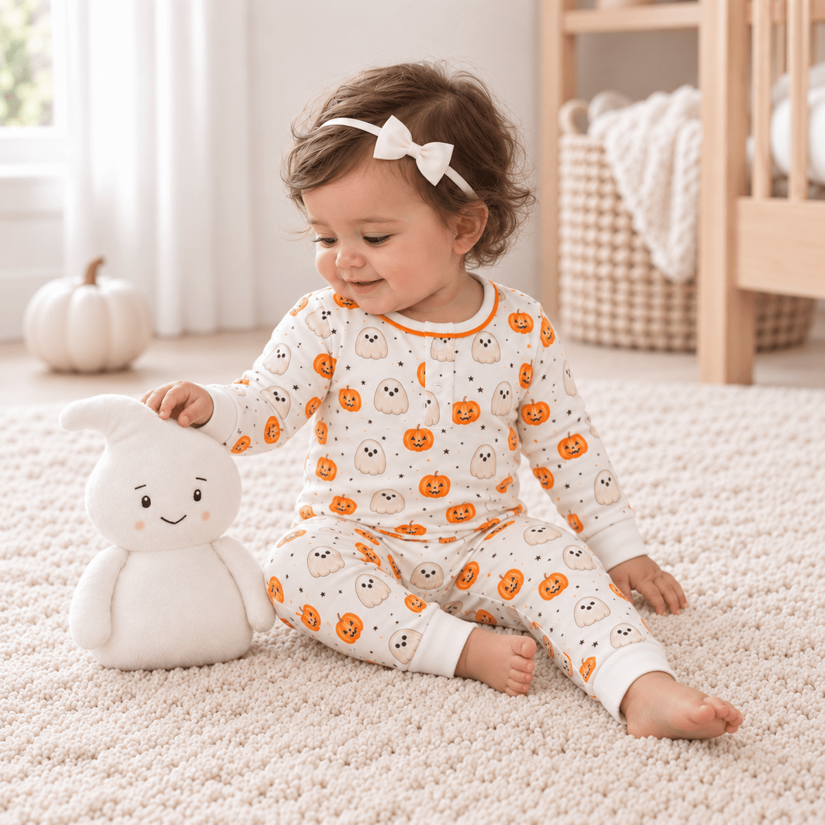 Luna and Arlo_Pumpkin and Boo Pant Set_5
