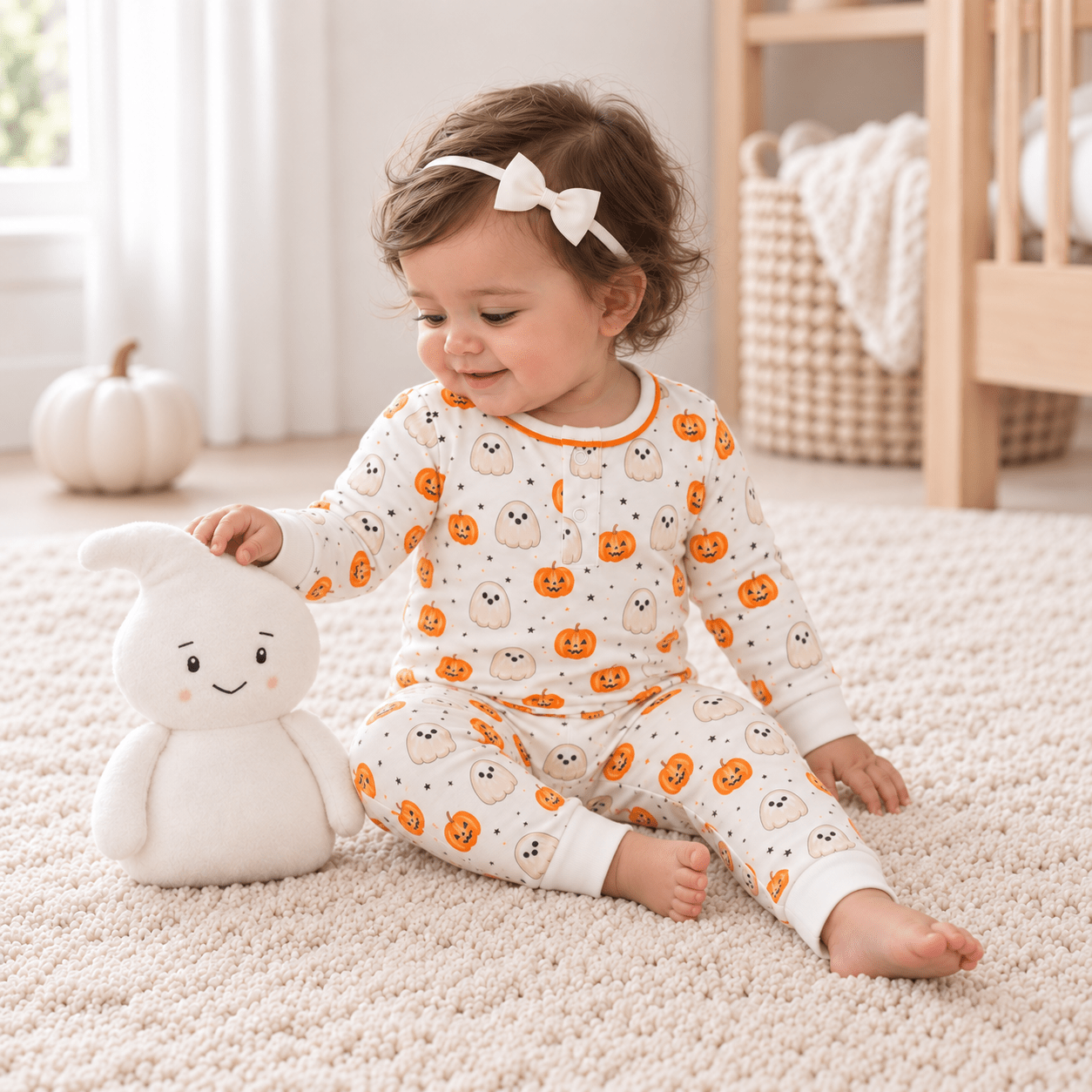 Luna and Arlo_Pumpkin and Boo Pant Set_5
