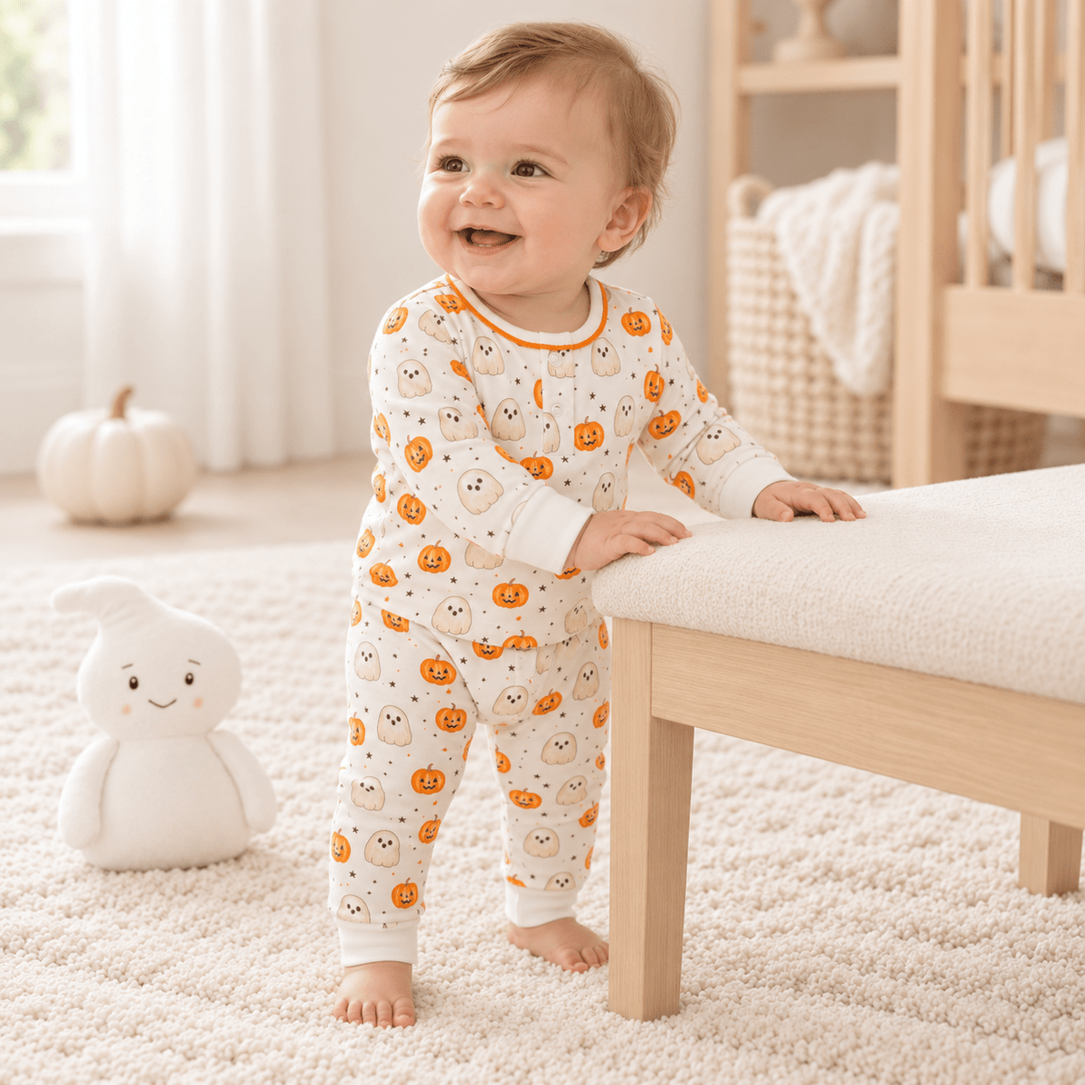 Luna and Arlo_Pumpkin and Boo Pant Set_4
