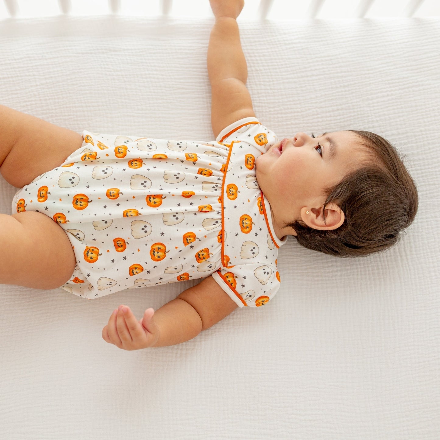 Luna and Arlo_Pumpkin and Boo Short Sleeve Girl Bubble_4
