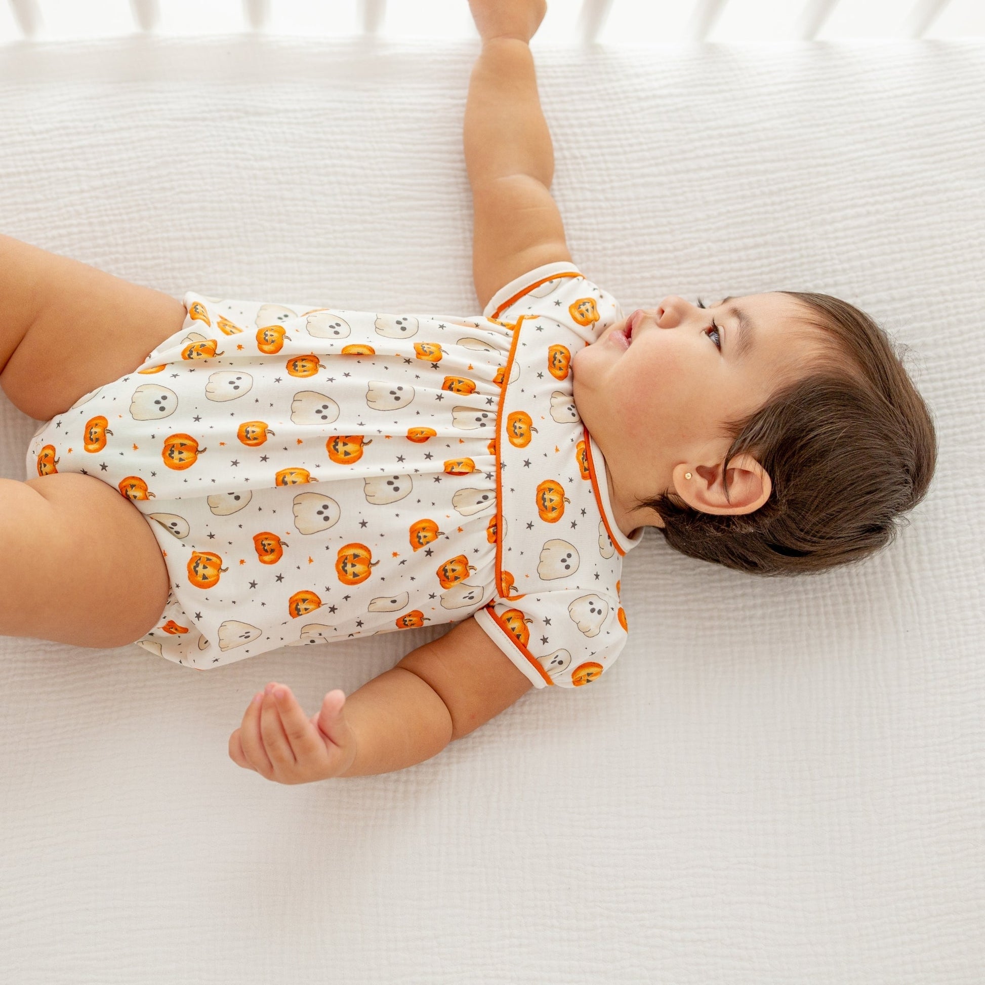 Luna and Arlo_Pumpkin and Boo Short Sleeve Girl Bubble_4