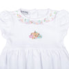 Pumpkin Blush Embroidered Short Sleeve Bubble - Magnolia BabyBubble