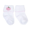 Pumpkin Blush Embroidered Socks - Magnolia BabySocks