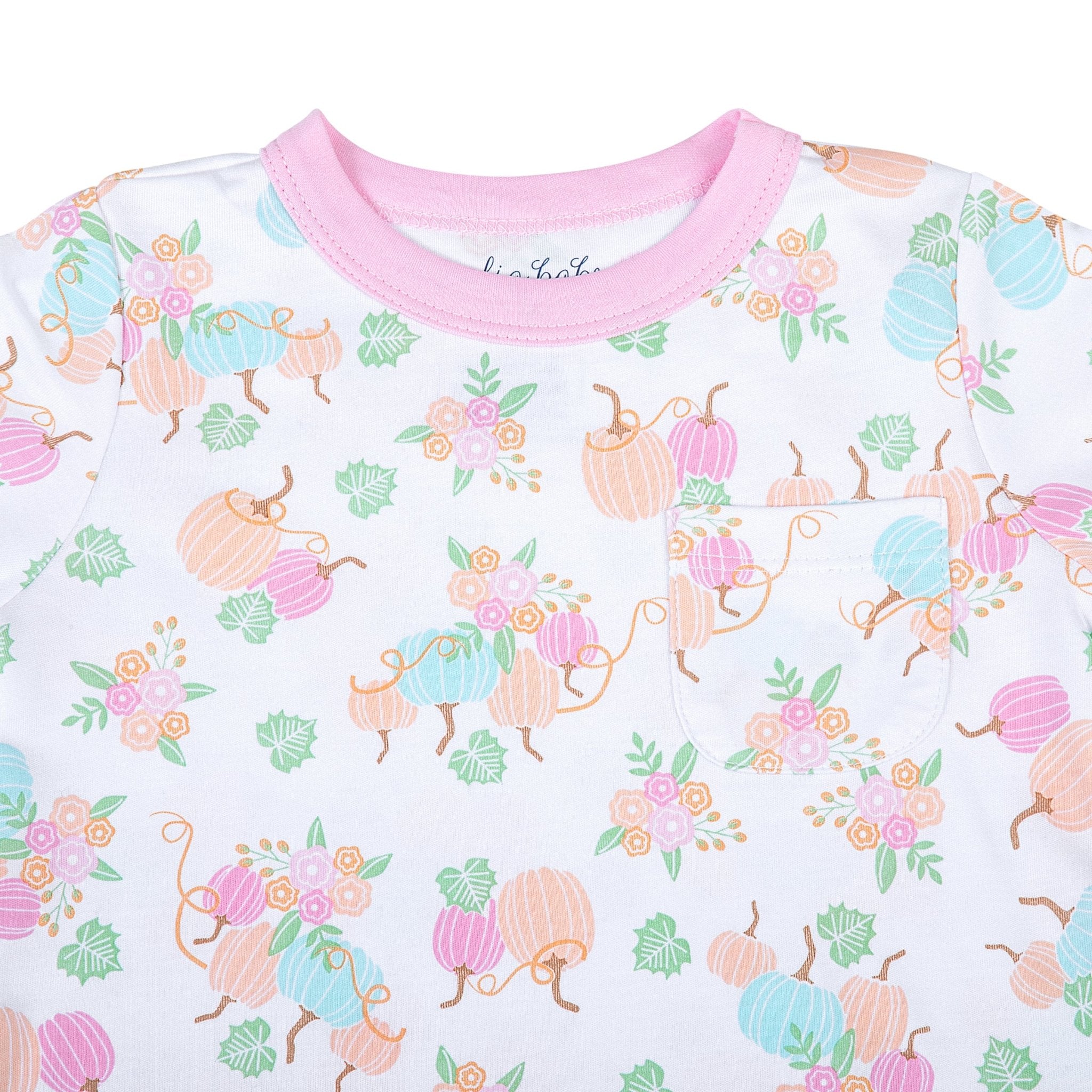 Pumpkin Blush Girl's Short Sleeve Nightdress - Magnolia BabyNightdress