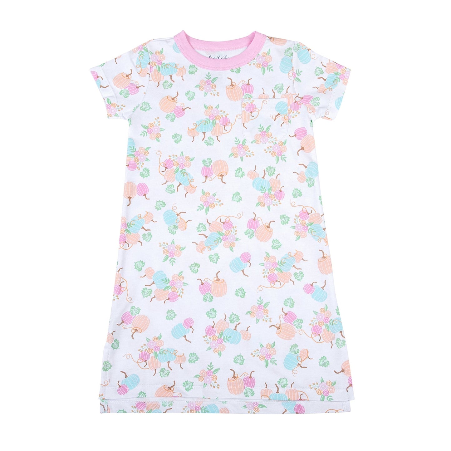 Pumpkin Blush Girl's Short Sleeve Nightdress - Magnolia BabyNightdress