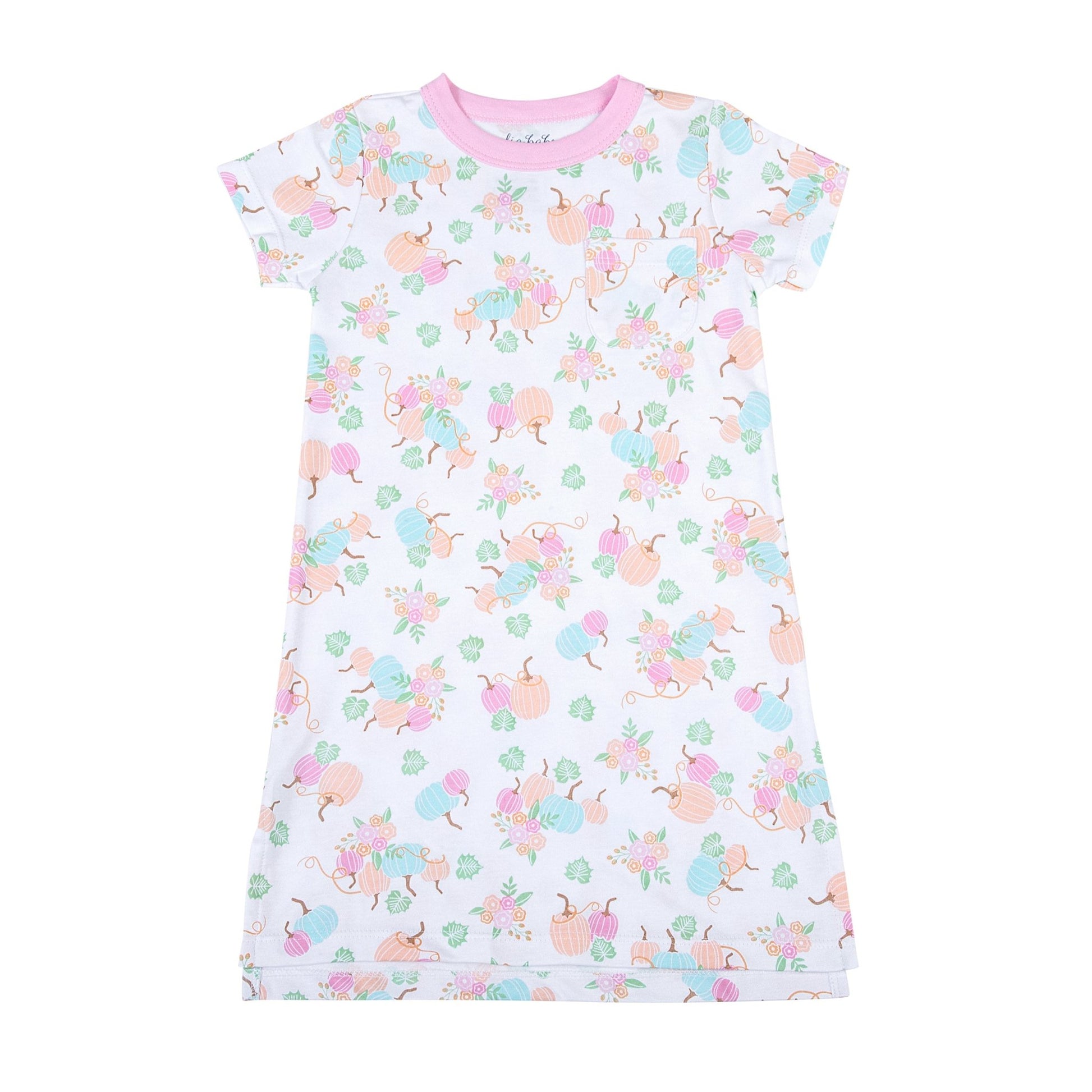 Pumpkin Blush Girl's Short Sleeve Nightdress - Magnolia BabyNightdress