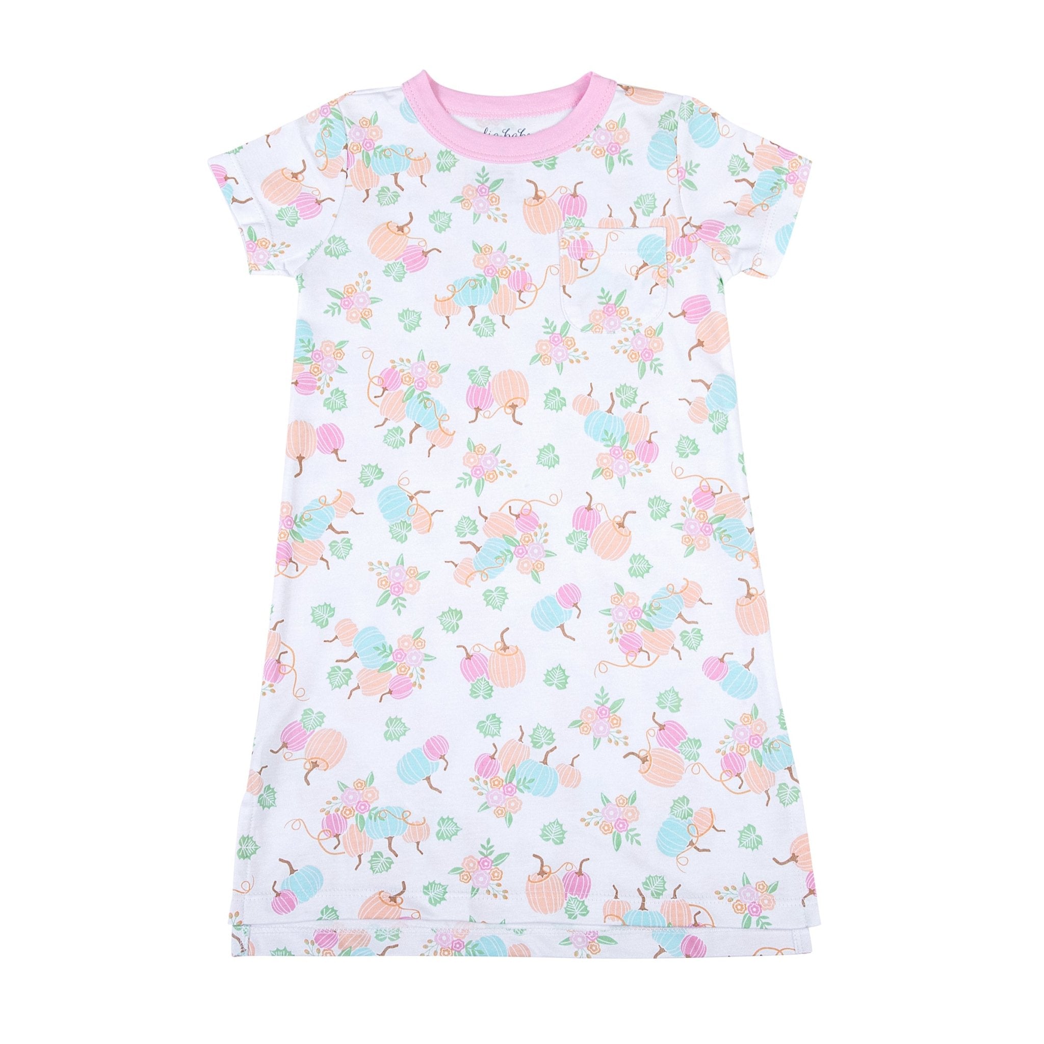 Pumpkin Blush Girl's Short Sleeve Nightdress - Magnolia BabyNightdress