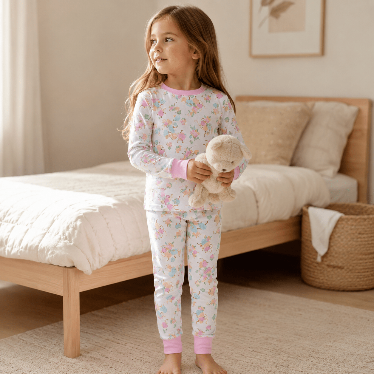 Pumpkin Blush Long Pajamas - Magnolia BabyLong Pajamas