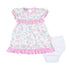 Pumpkin Blush Print Ruffle Short Sleeve Dress - Magnolia BabyDress