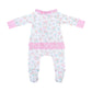Pumpkin Blush Print Ruffle Zip Footie - Magnolia BabyFootie