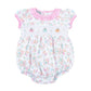 Pumpkin Blush Smocked Short Sleeve Bubble - Magnolia BabyBubble