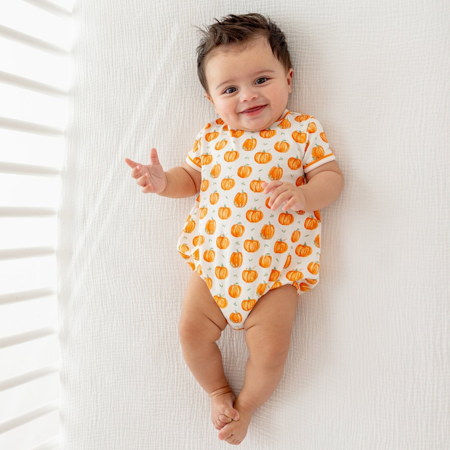 Luna and Arlo_Pumpkin Grove Baby Boy Short Sleeve Bubble_2