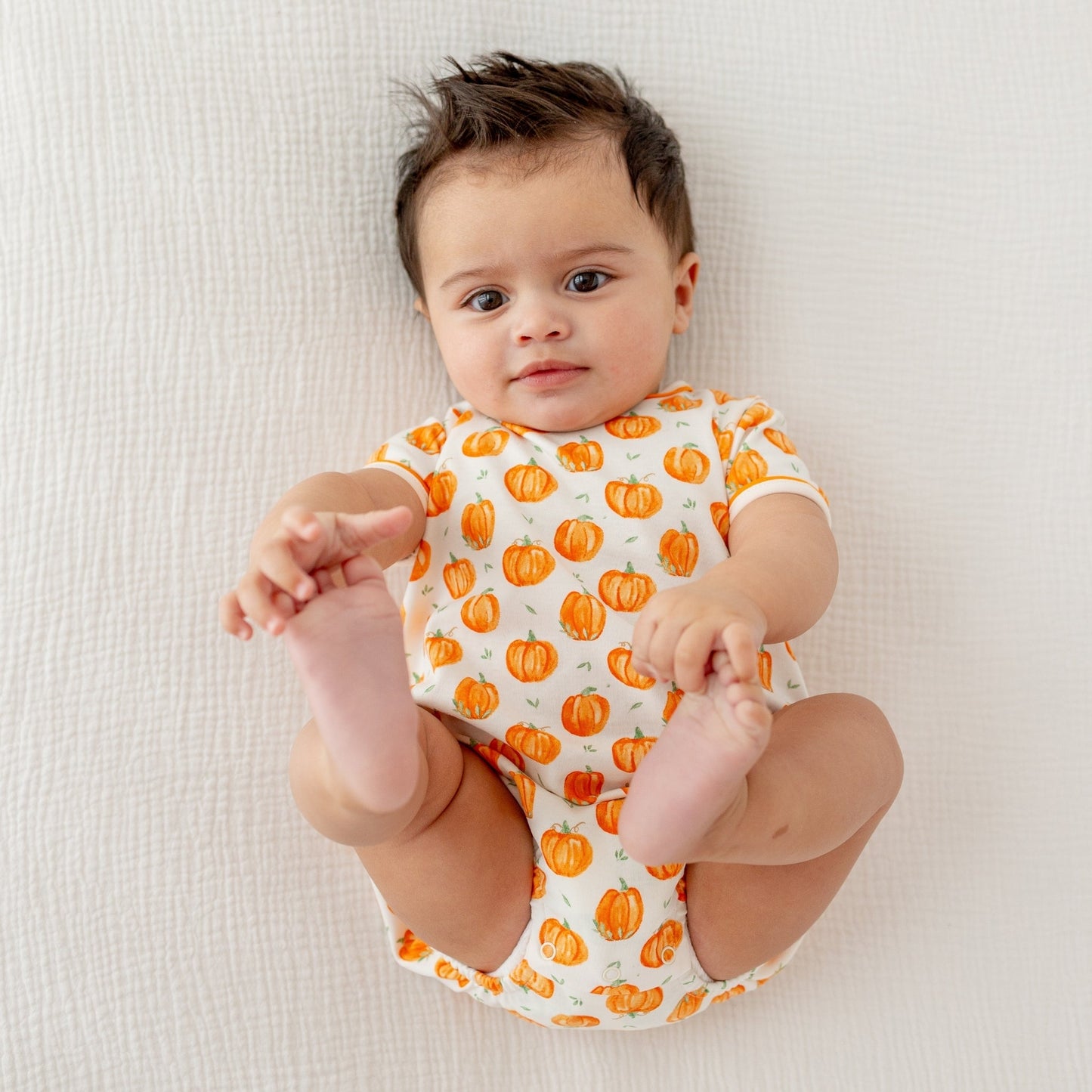 Luna and Arlo_Pumpkin Grove Baby Boy Short Sleeve Bubble_7