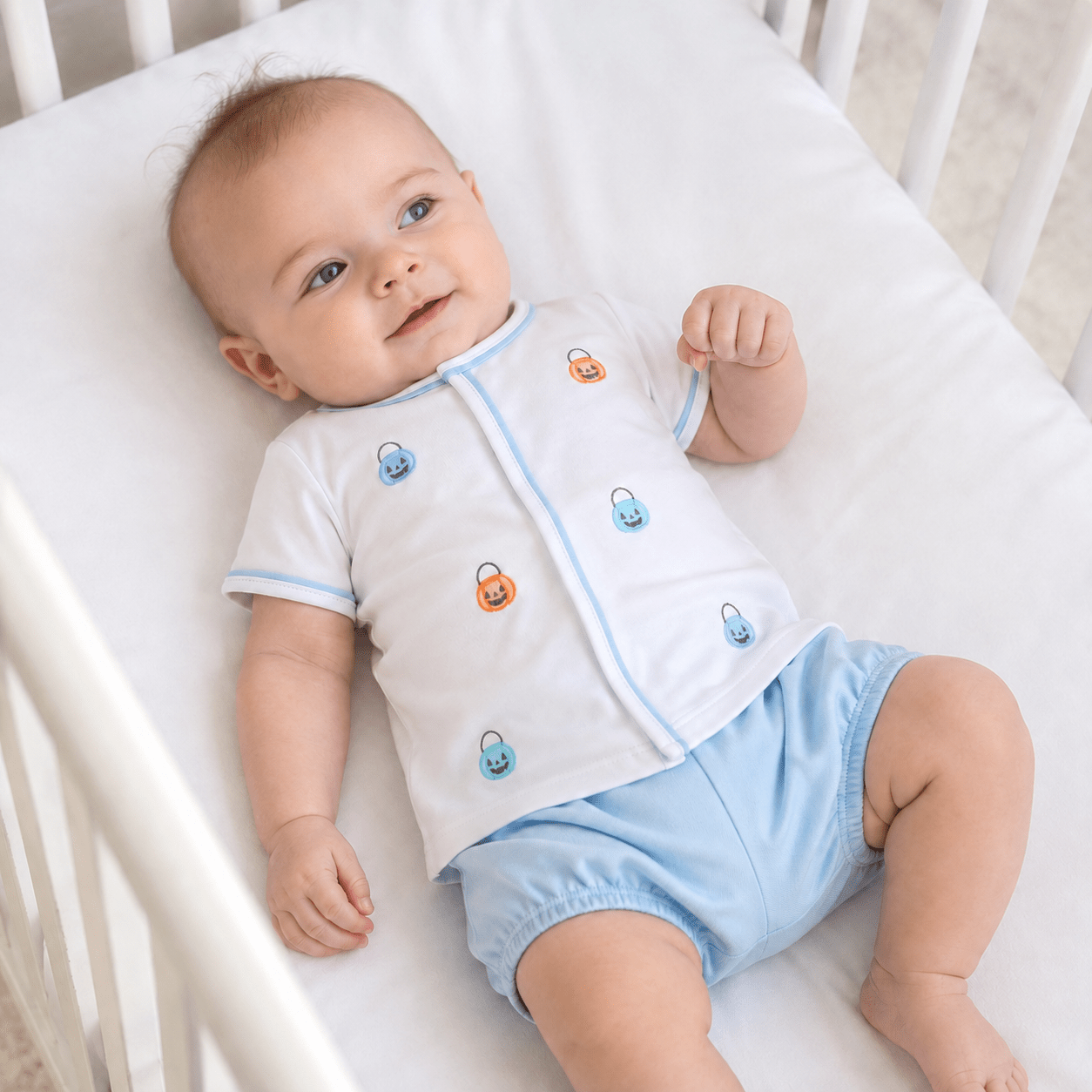 Magnolia Baby_Pumpkin Party Diaper Cover Set - Light Blue_1