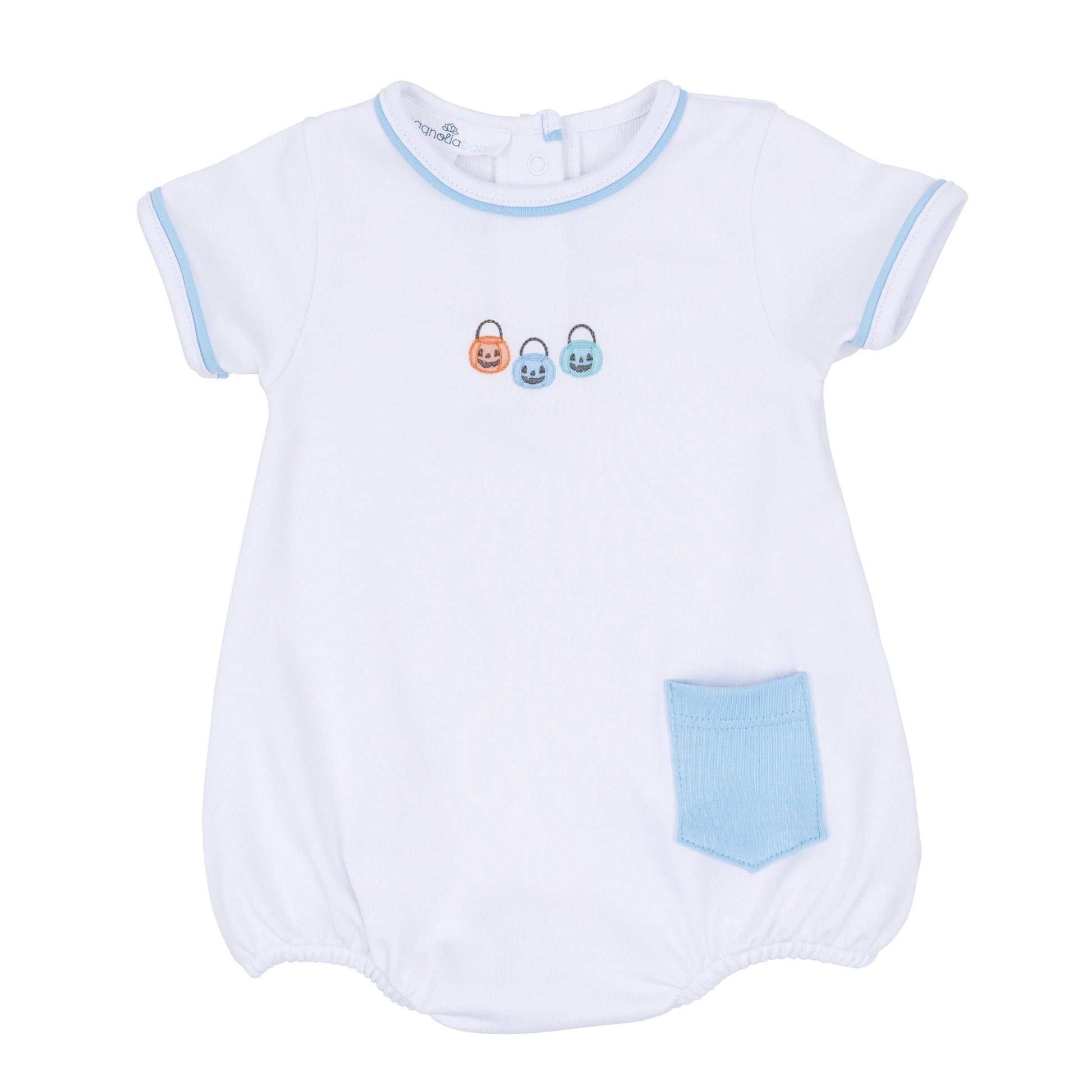 Magnolia Baby_Pumpkin Party Hand-Embroidered Bubble - Light Blue_2