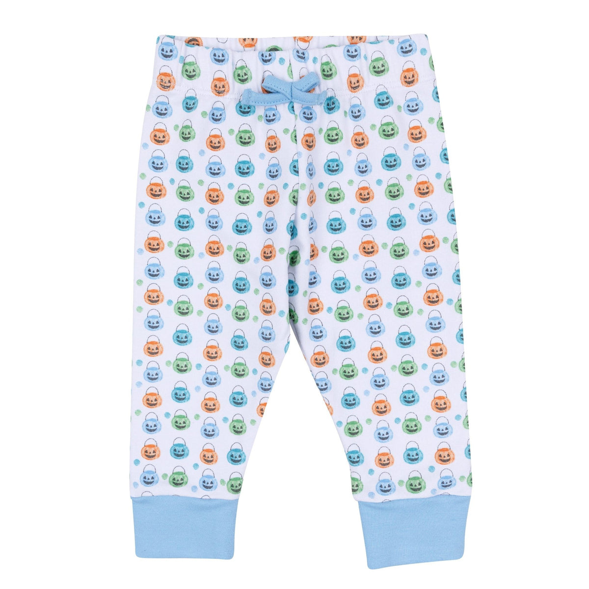 Magnolia Baby_Pumpkin Party Print Joggers - Light Blue_1
