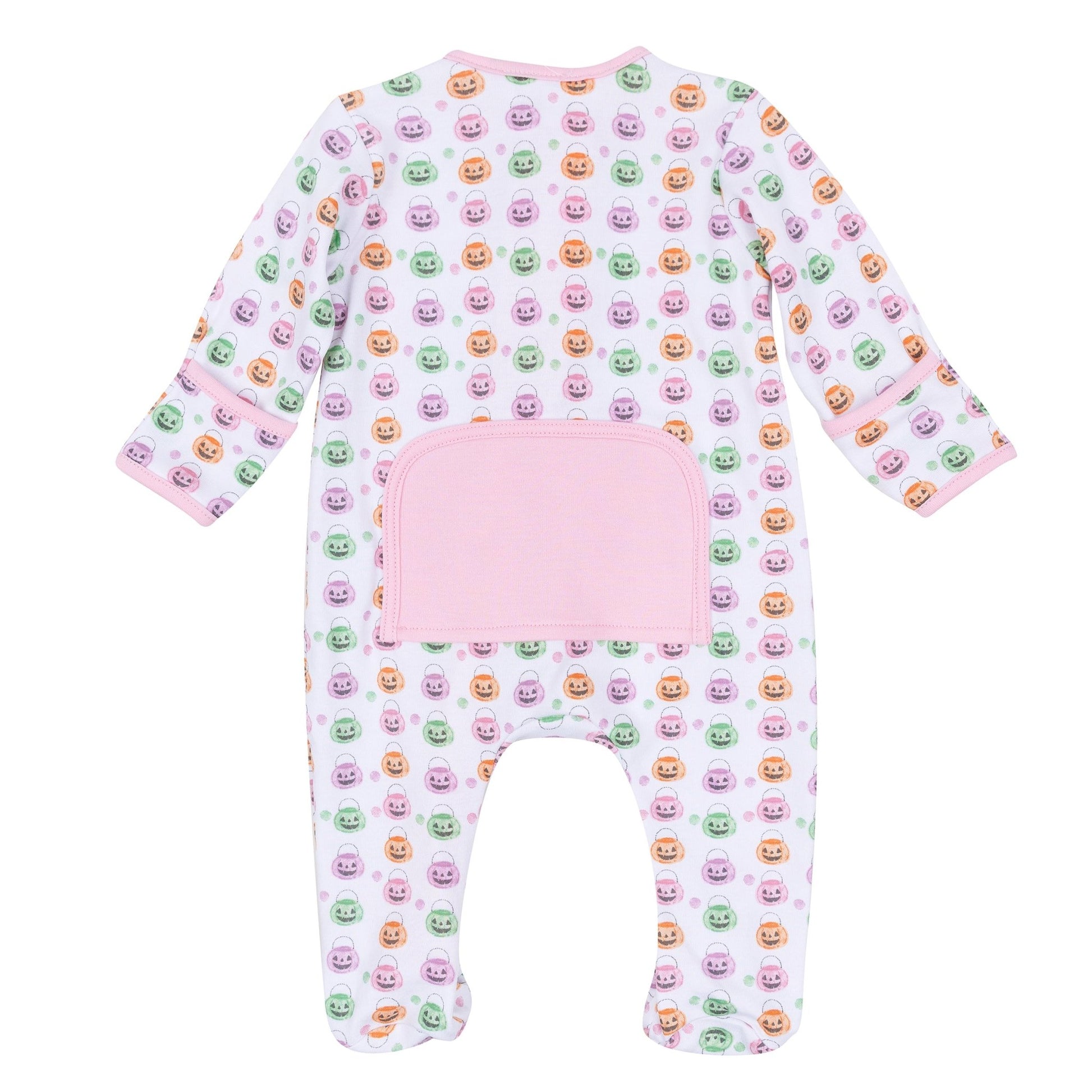 Magnolia Baby_Pumpkin Party Print Zip Footie - Pink_3